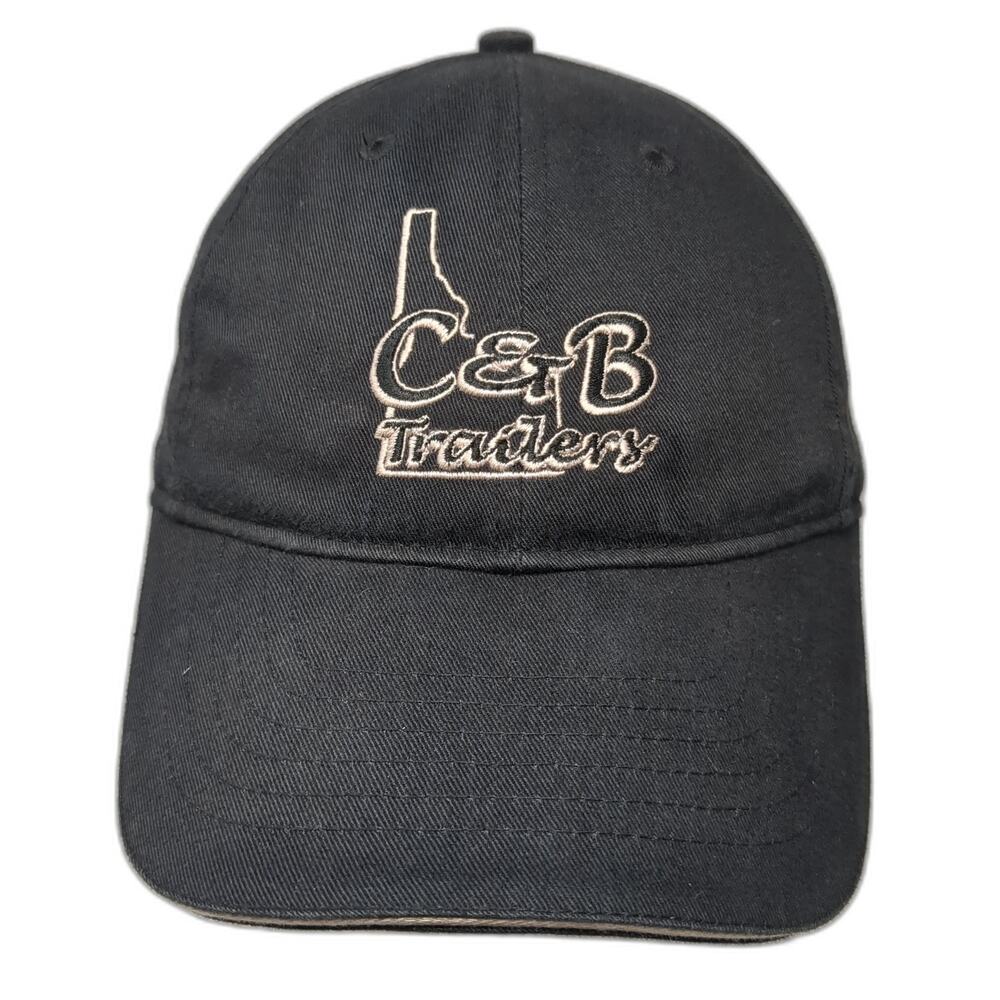 C&B Trailers Strapback Baseball Cap Black One Size Adjustable 6 Panel North End